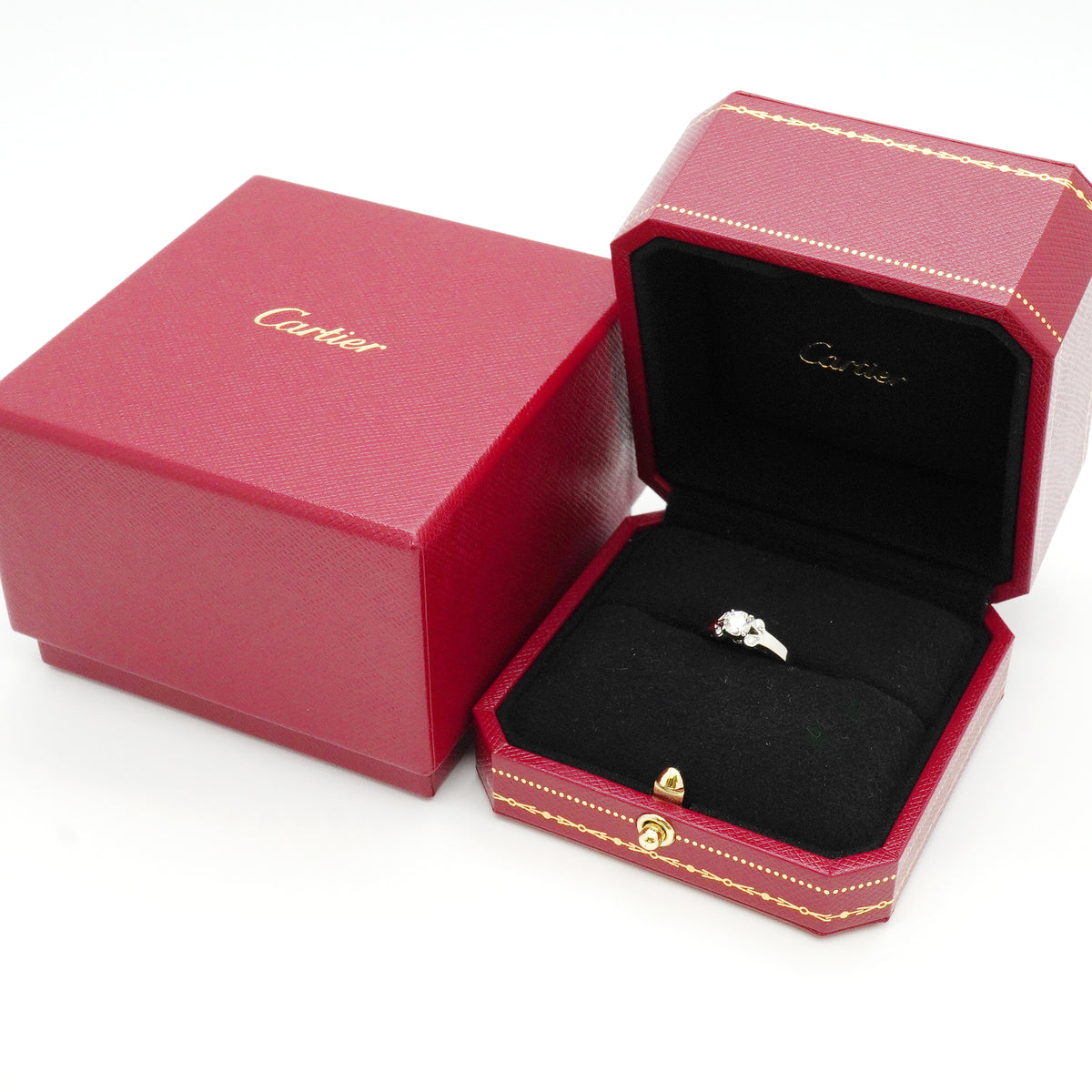 【6jkb0162】カルティエ リング バレリーナ Pt950 プラチナ ダイヤモンド 0.36ct ＃50【中古】レディース