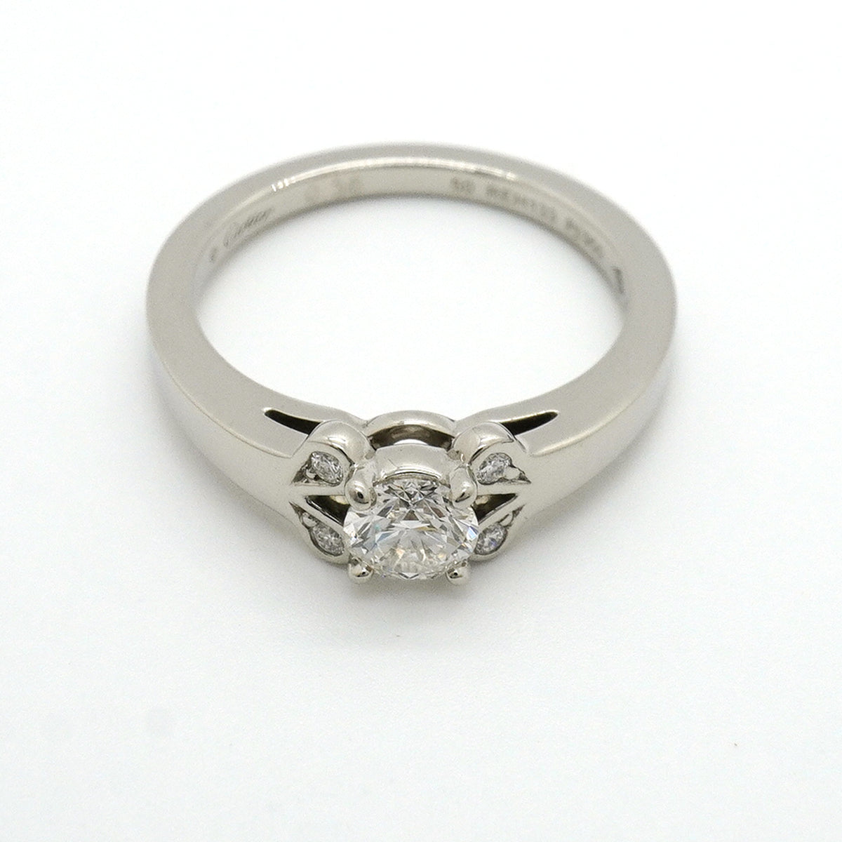 【6jkb0162】カルティエ リング バレリーナ Pt950 プラチナ ダイヤモンド 0.36ct ＃50【中古】レディース