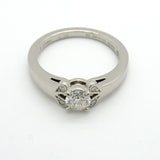 【6jkb0162】カルティエ リング バレリーナ Pt950 プラチナ ダイヤモンド 0.36ct ＃50【中古】レディース