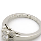 【6jkb0162】カルティエ リング バレリーナ Pt950 プラチナ ダイヤモンド 0.36ct ＃50【中古】レディース