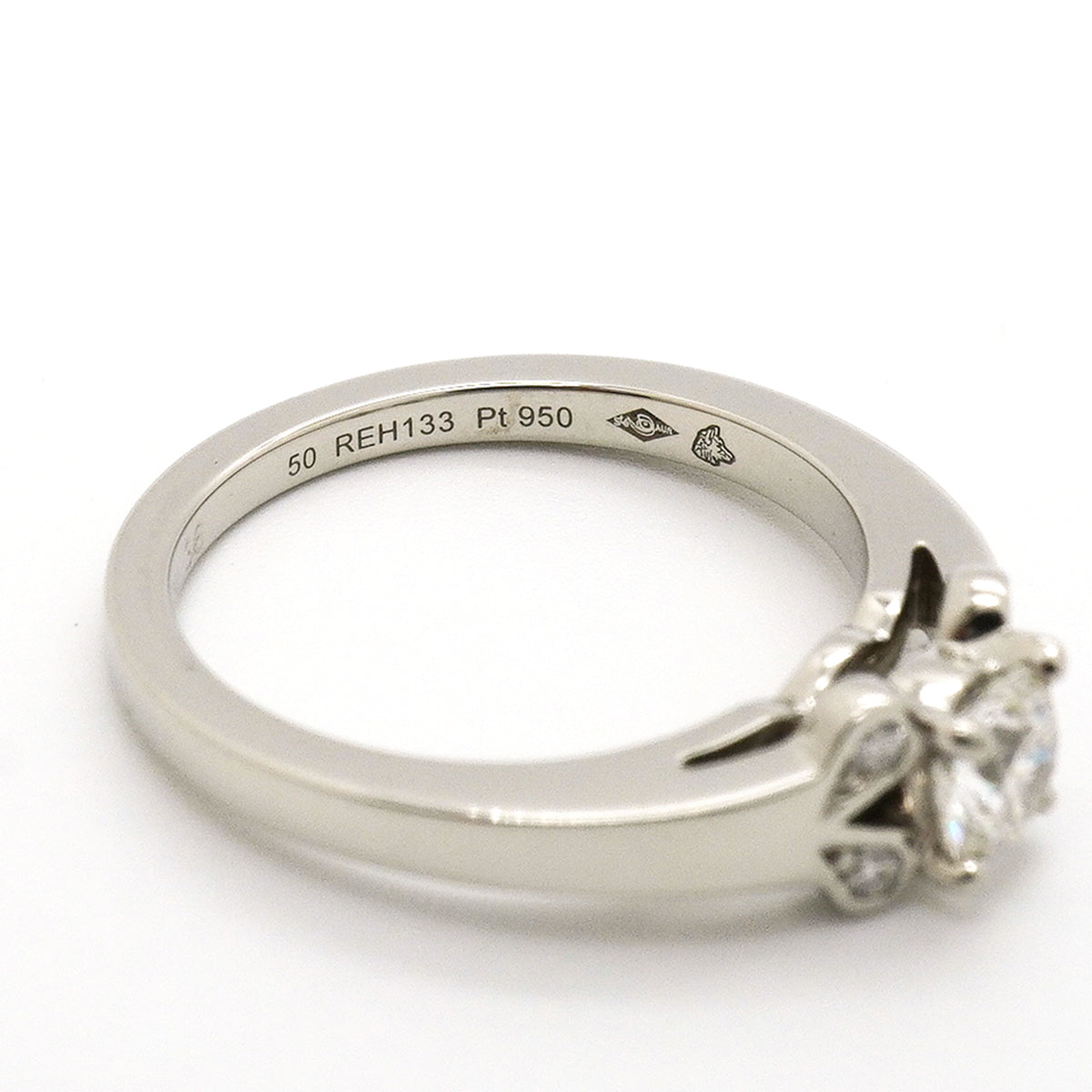 【6jkb0162】カルティエ リング バレリーナ Pt950 プラチナ ダイヤモンド 0.36ct ＃50【中古】レディース