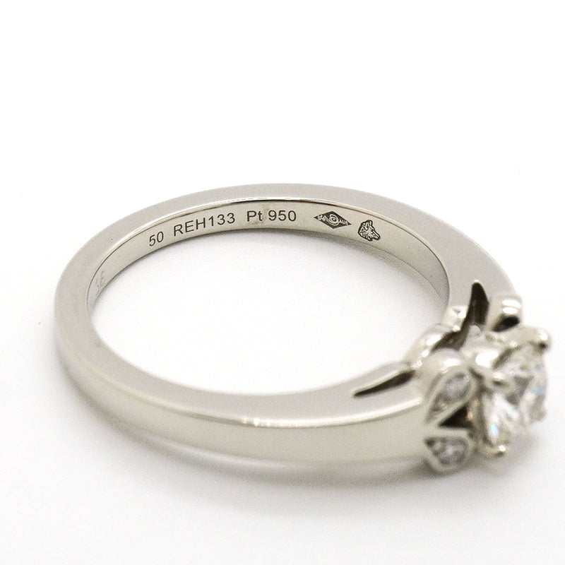 【6jkb0162】カルティエ リング バレリーナ Pt950 プラチナ ダイヤモンド 0.36ct ＃50【中古】レディース