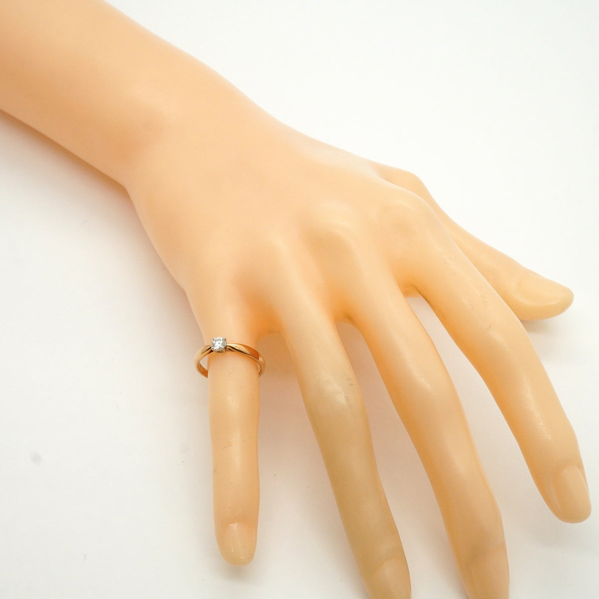 【6jkb0165】ティファニー リング ハーモニー 1PD K18PG ピンクゴールド Pt950 プラチナ ダイヤモンド/0.20ct 7.5号【中古】レディース