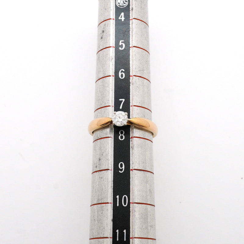 【6jkb0165】ティファニー リング ハーモニー 1PD K18PG ピンクゴールド Pt950 プラチナ ダイヤモンド/0.20ct 7.5号【中古】レディース