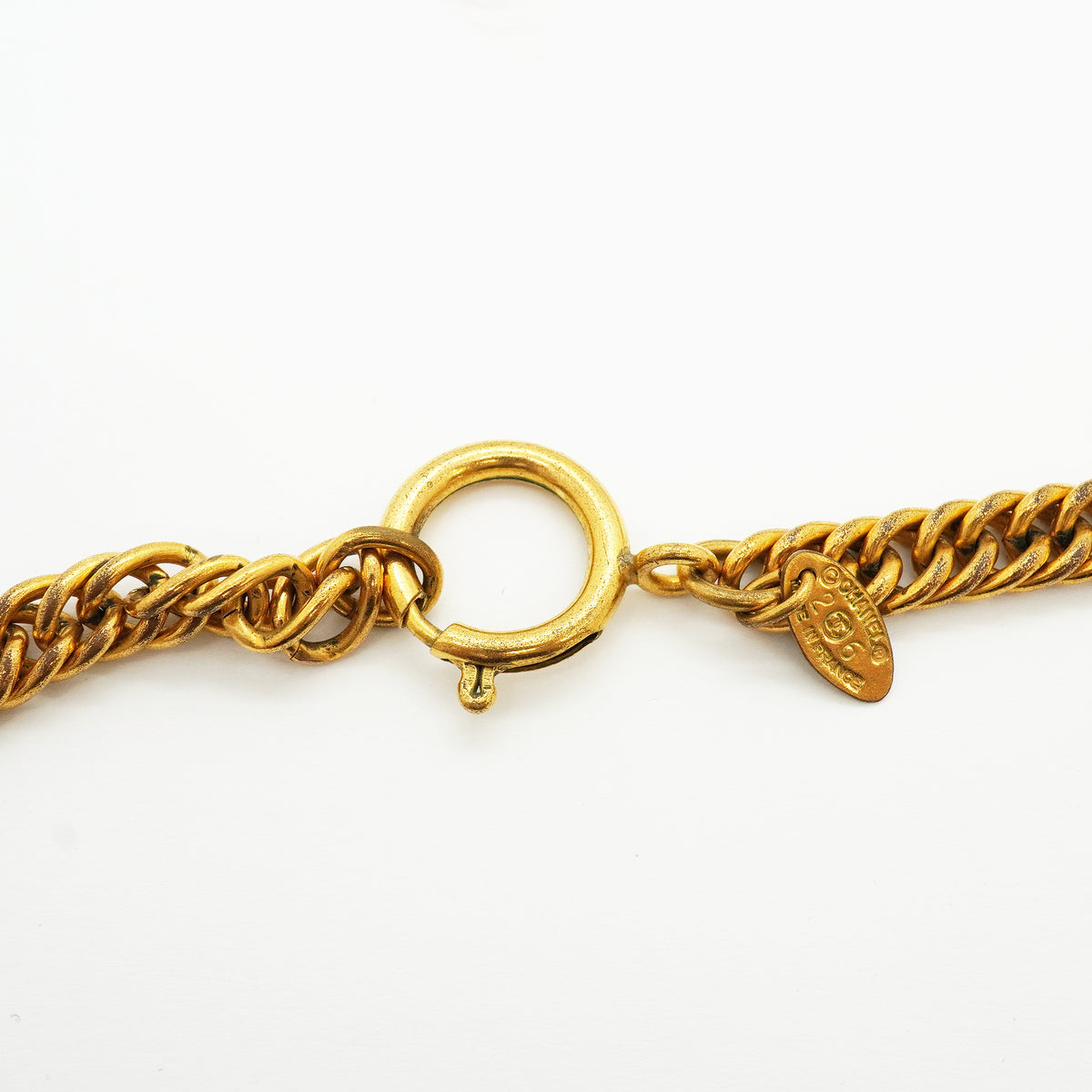 【6jkb0166】シャネル ネックレス ヴィンテージ ココマーク クラウン オーバル GPメッキ ゴールド【中古】レディース