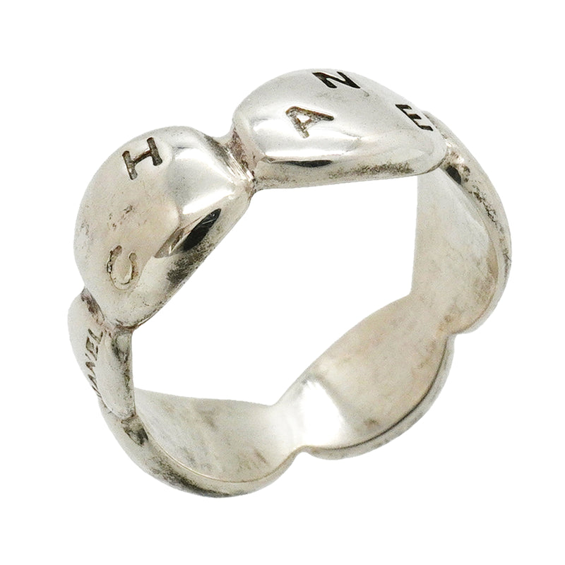 【6jkb0169】シャネル リング シャネルロゴ シルバー925 9.5号【中古】レディース