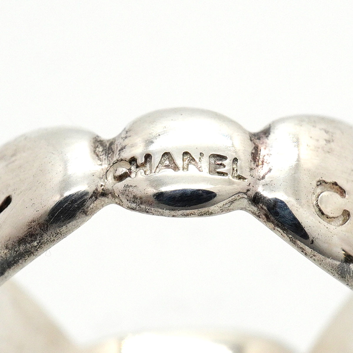 【6jkb0169】シャネル リング シャネルロゴ シルバー925 9.5号【中古】レディース
