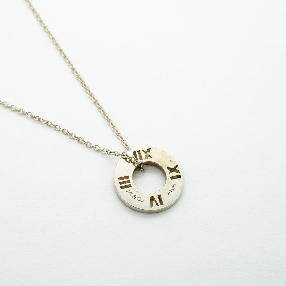 【6jkb0172】ティファニー ネックレス アトラス ピアスド/サークル シルバー925【中古】レディース