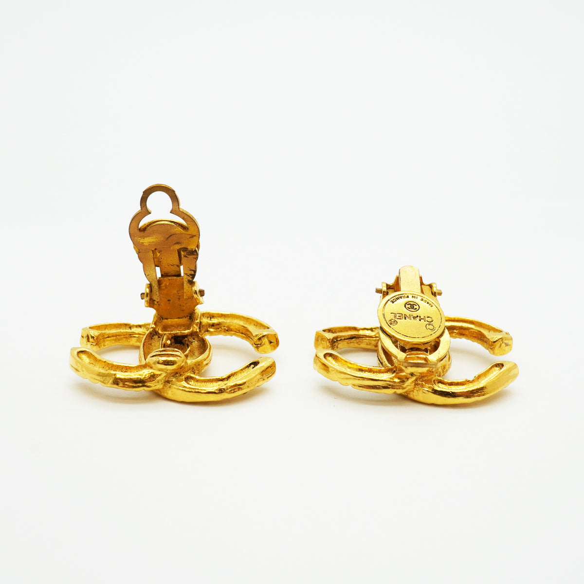 【6jkb0179】シャネル イヤリング ヴィンテージ ココマーク GPメッキ ゴールド【中古】レディース