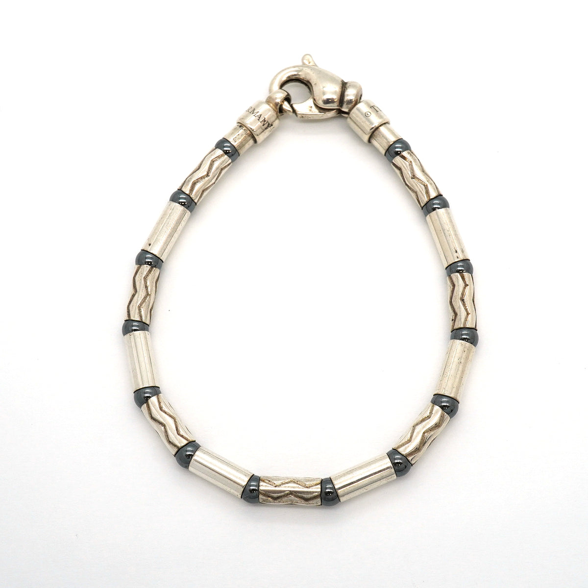 【6jkb0180】ティファニー ブレスレット アズテック/ジグザグ シルバー925 ヘマタイト【中古】メンズ レディース ユニセックス