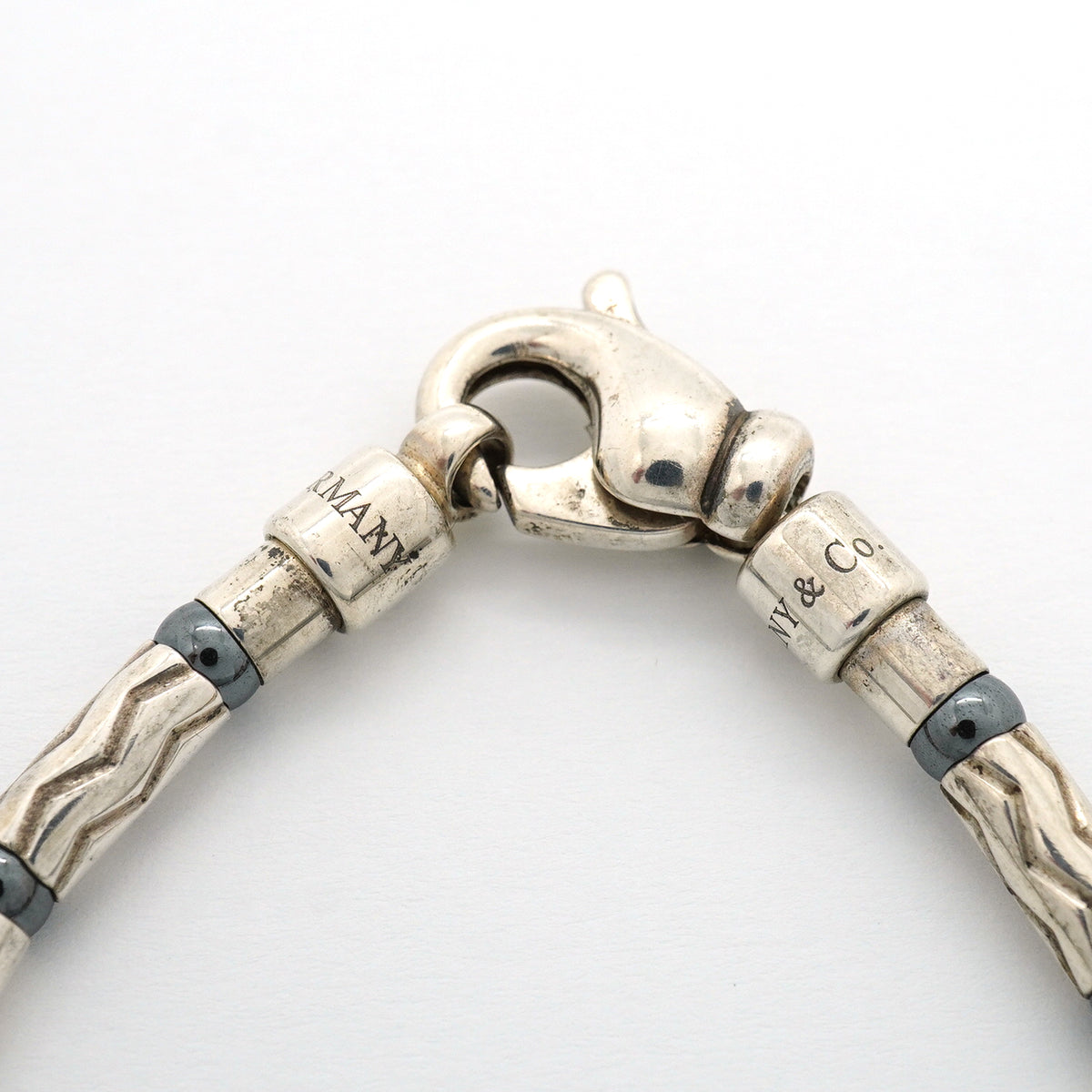 【6jkb0180】ティファニー ブレスレット アズテック/ジグザグ シルバー925 ヘマタイト【中古】メンズ レディース ユニセックス