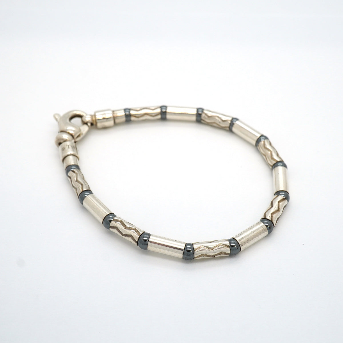 【6jkb0180】ティファニー ブレスレット アズテック/ジグザグ シルバー925 ヘマタイト【中古】メンズ レディース ユニセックス