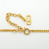 【6jkb0184】クリスチャンディオール ネックレス ディオールロゴ 丸型 サークル GPメッキ ゴールド【中古】レディース
