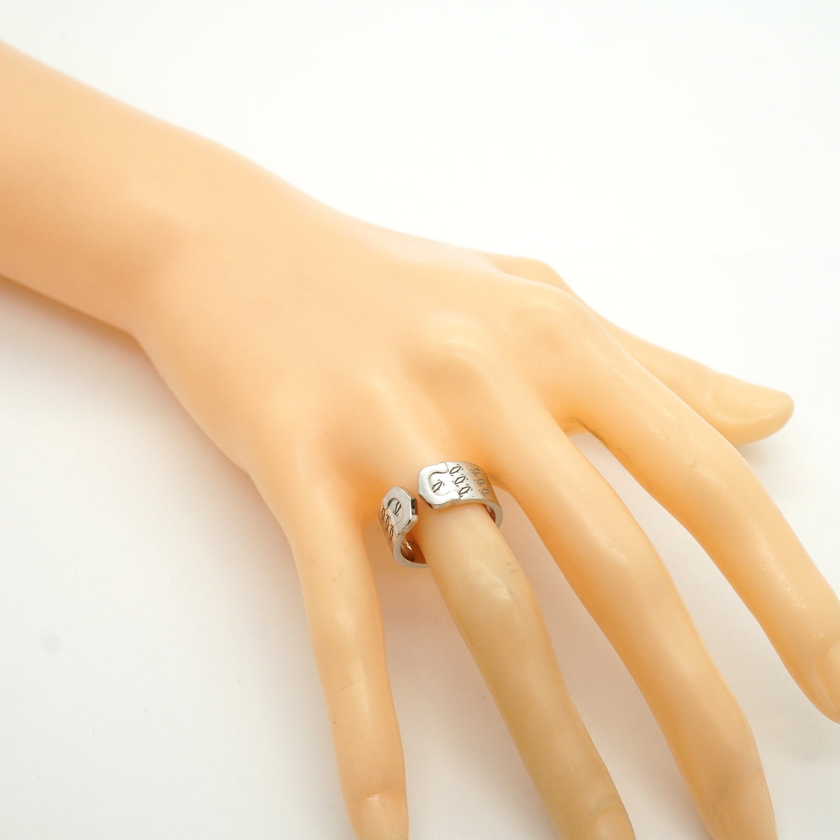 【6jkb0187】カルティエ リング C2/2000年クリスマス限定 K18WG ホワイトゴールド ＃52【中古】レディース