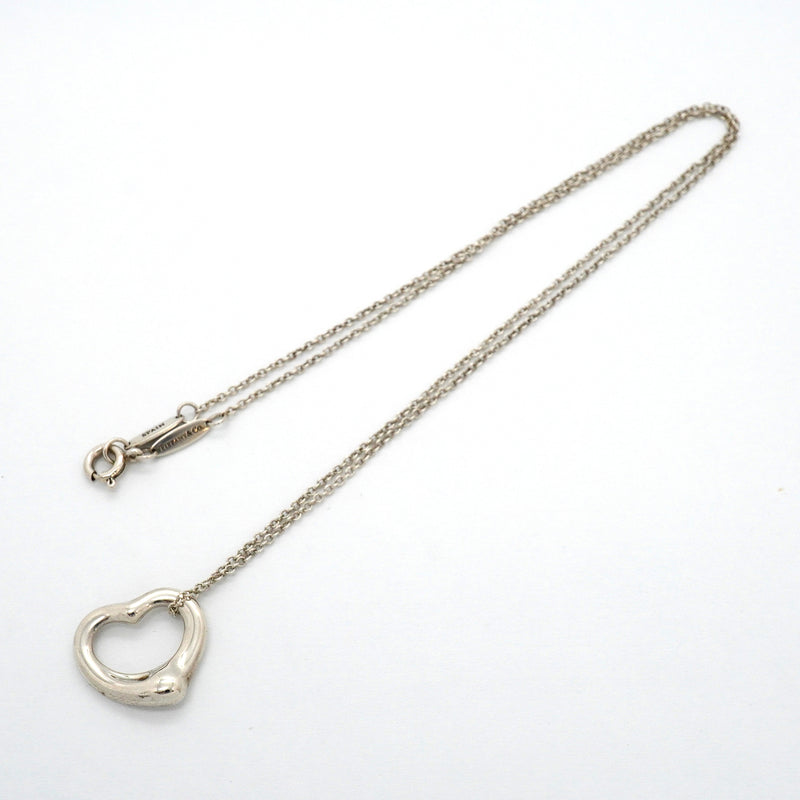 【6jkb0189】ティファニー ネックレス オープンハート シルバー925【中古】レディース