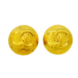 【6jkb0190】シャネル イヤリング ヴィンテージ ココマーク 丸型 サークル GPメッキ ゴールド【中古】レディース