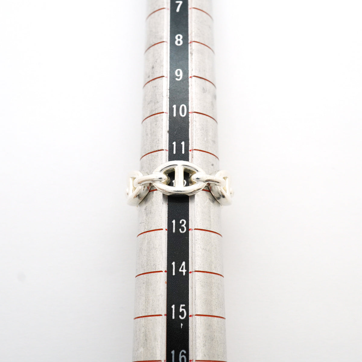 【6jkb0193】エルメス リング アンシェネ シェーヌダンクル シルバー925 ＃52【中古】レディース