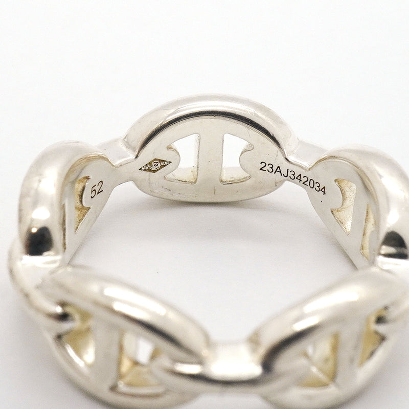 【6jkb0193】エルメス リング アンシェネ シェーヌダンクル シルバー925 ＃52【中古】レディース