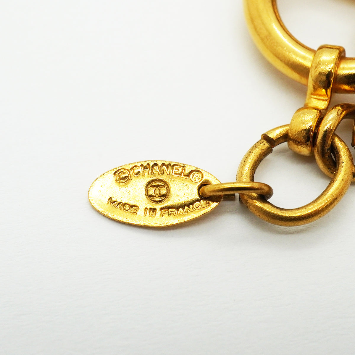 【6jkb0195】シャネル ネックレス ヴィンテージ ココマーク 丸型 サークル GPメッキ ゴールド【中古】レディース