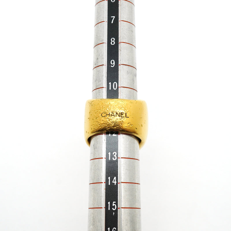 【6jkb0196】シャネル リング ココマーク シャネルロゴ GPメッキ グリポア ゴールド 12号【中古】レディース