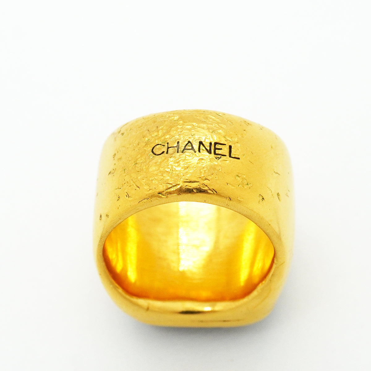 【6jkb0196】シャネル リング ココマーク シャネルロゴ GPメッキ グリポア ゴールド 12号【中古】レディース