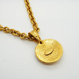 【6jkb0197】シャネル ネックレス ヴィンテージ ココマーク 丸型 サークル GPメッキ ゴールド【中古】レディース
