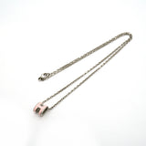 【6jkb0198】エルメス ネックレス ミニポップアッシュ メタル シルバー ピンク【中古】レディース