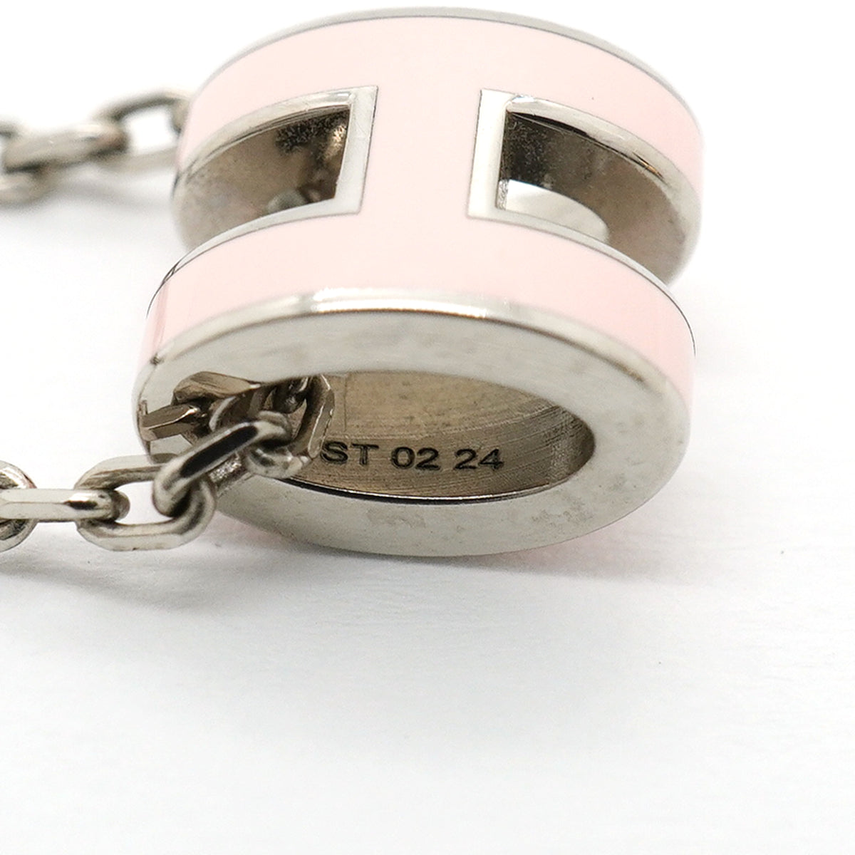 【6jkb0198】エルメス ネックレス ミニポップアッシュ メタル シルバー ピンク【中古】レディース
