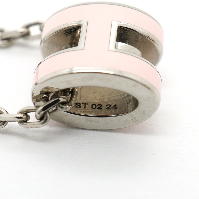 【6jkb0198】エルメス ネックレス ミニポップアッシュ メタル シルバー ピンク【中古】レディース