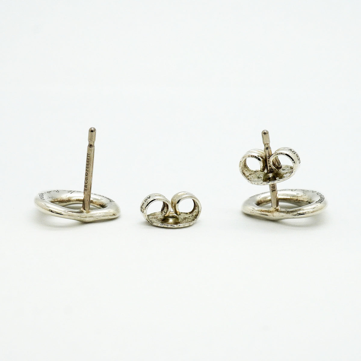 【6jkb0203】ティファニー ピアス オープンハート シルバー925【中古】レディース