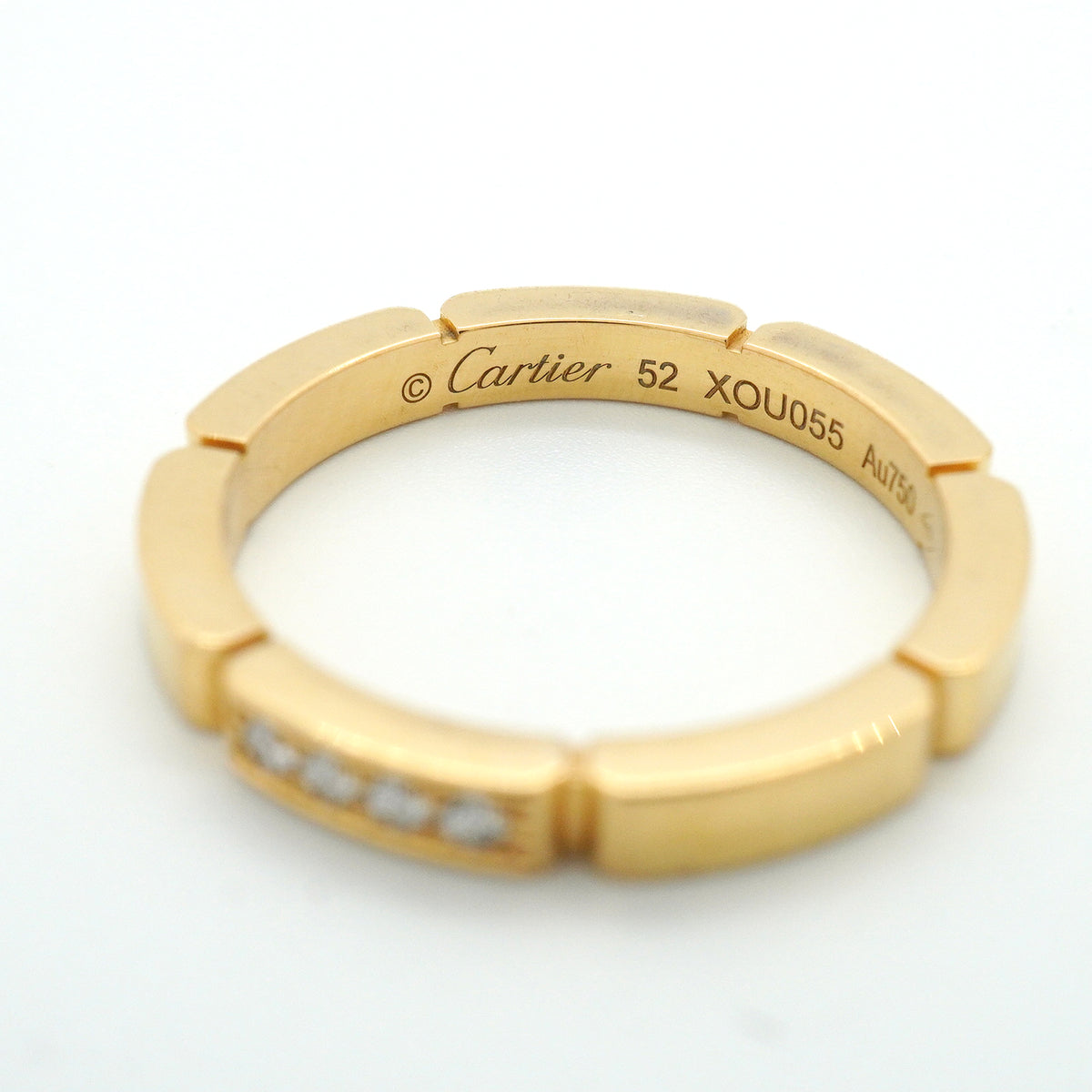 【6jkb0208】カルティエ リング マイヨンパンテール K18YG イエローゴールド ダイヤモンド ＃52【中古】レディース