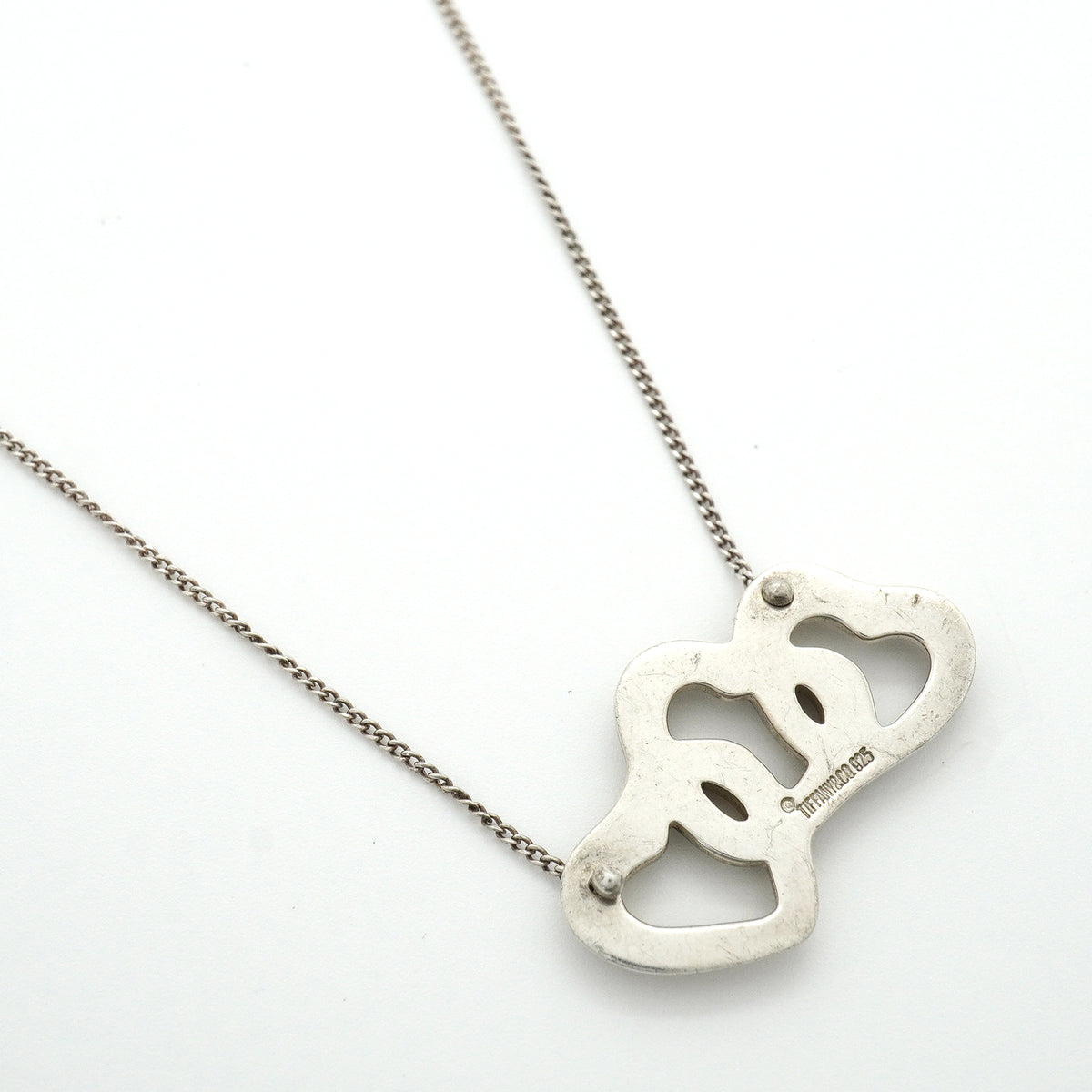 【6jkb0209】ティファニー ネックレス トリプルハート シルバー925【中古】レディース
