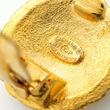 【6jkb0213】シャネル イヤリング ヴィンテージ ココマーク 丸型 サークル GPメッキ ゴールド【中古】レディース