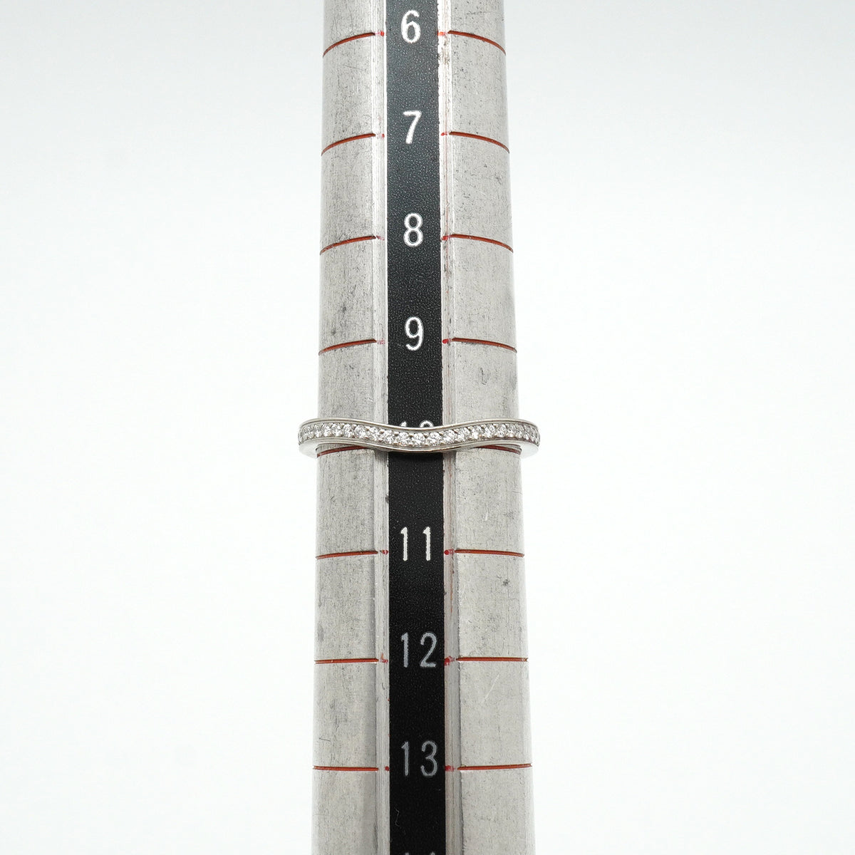 【6jkb0217】カルティエ リング バレリーナ ハーフエタニティ Pt950 プラチナ ダイヤモンド ＃50【中古】レディース