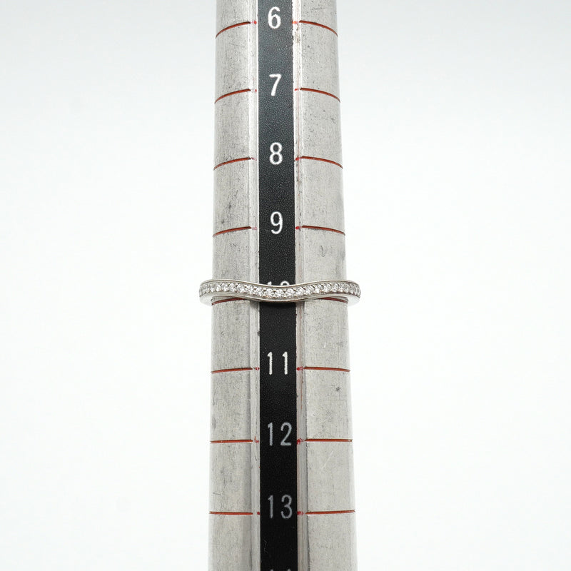 【6jkb0217】カルティエ リング バレリーナ ハーフエタニティ Pt950 プラチナ ダイヤモンド ＃50【中古】レディース