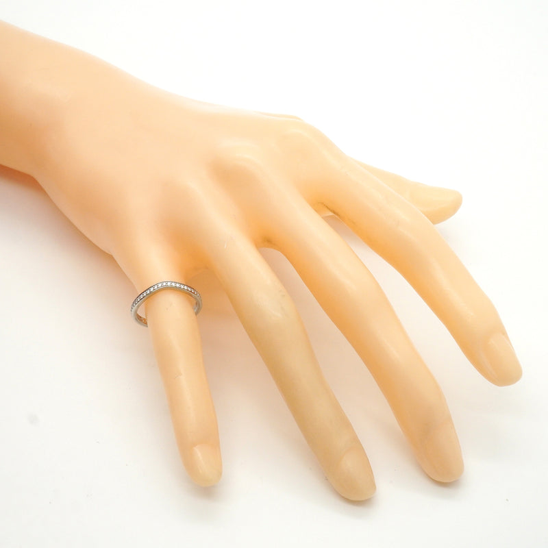 【6jkb0217】カルティエ リング バレリーナ ハーフエタニティ Pt950 プラチナ ダイヤモンド ＃50【中古】レディース