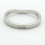 【6jkb0217】カルティエ リング バレリーナ ハーフエタニティ Pt950 プラチナ ダイヤモンド ＃50【中古】レディース