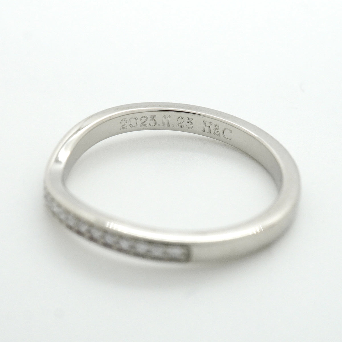 【6jkb0217】カルティエ リング バレリーナ ハーフエタニティ Pt950 プラチナ ダイヤモンド ＃50【中古】レディース