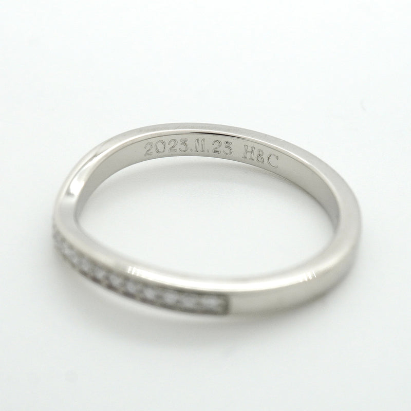 【6jkb0217】カルティエ リング バレリーナ ハーフエタニティ Pt950 プラチナ ダイヤモンド ＃50【中古】レディース