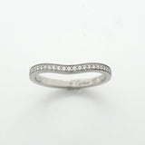 【6jkb0217】カルティエ リング バレリーナ ハーフエタニティ Pt950 プラチナ ダイヤモンド ＃50【中古】レディース