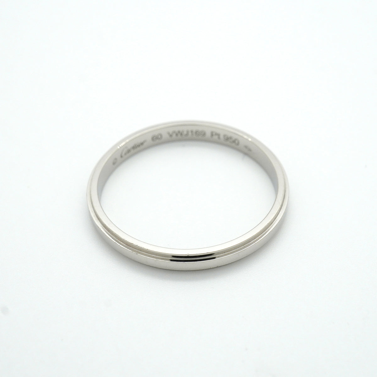 【6jkb0218】カルティエ リング ダムール Pt950 プラチナ ＃60【中古】メンズ