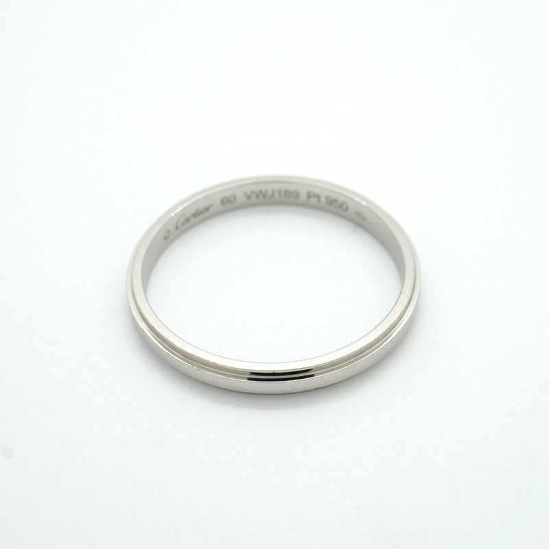 【6jkb0218】カルティエ リング ダムール Pt950 プラチナ ＃60【中古】メンズ