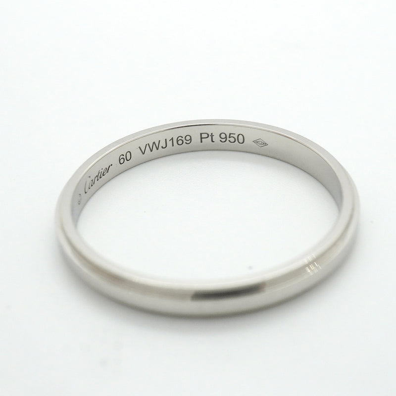 【6jkb0218】カルティエ リング ダムール Pt950 プラチナ ＃60【中古】メンズ