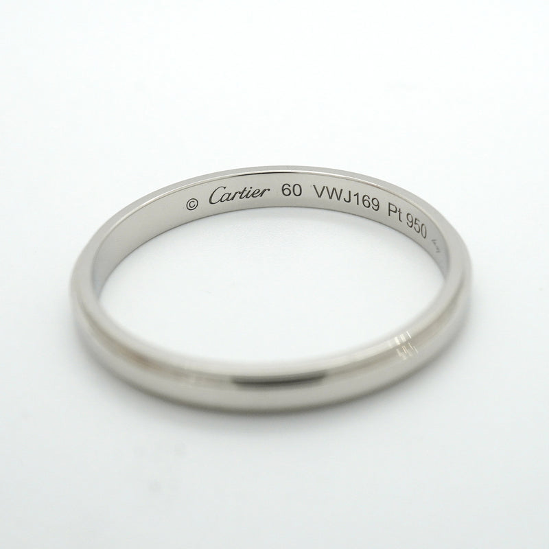 【6jkb0218】カルティエ リング ダムール Pt950 プラチナ ＃60【中古】メンズ