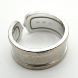 【6jkb0226】カルティエ リング C2/ワイド K18WG ホワイトゴールド ＃60【中古】メンズ