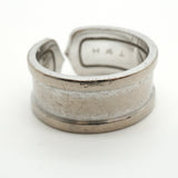 【6jkb0226】カルティエ リング C2/ワイド K18WG ホワイトゴールド ＃60【中古】メンズ