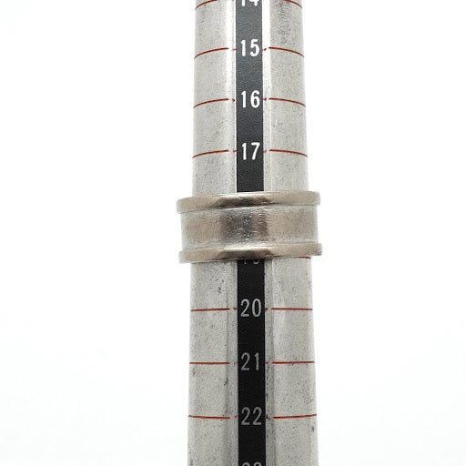 【6jkb0226】カルティエ リング C2/ワイド K18WG ホワイトゴールド ＃60【中古】メンズ