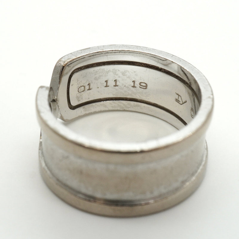 【6jkb0226】カルティエ リング C2/ワイド K18WG ホワイトゴールド ＃60【中古】メンズ