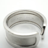 【6jkb0227】カルティエ リング C2/ワイド K18WG ホワイトゴールド ＃62【中古】メンズ