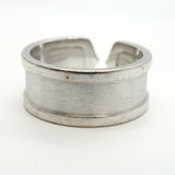 【6jkb0227】カルティエ リング C2/ワイド K18WG ホワイトゴールド ＃62【中古】メンズ